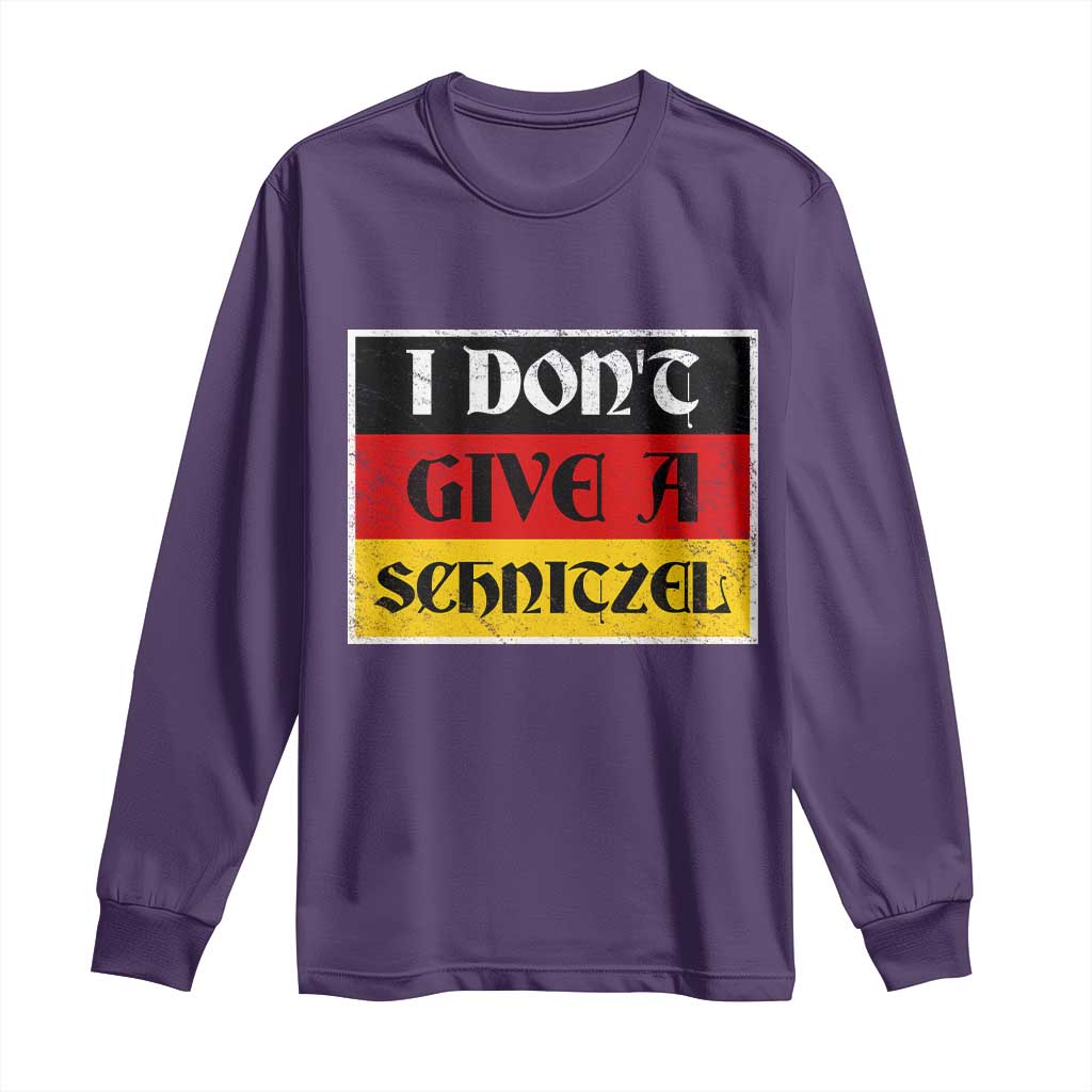 German Beer Drinking Long Sleeve Shirt I Don't Give A Schnitzel Oktoberfest - Wonder Print Shop