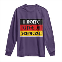 German Beer Drinking Long Sleeve Shirt I Don't Give A Schnitzel Oktoberfest - Wonder Print Shop