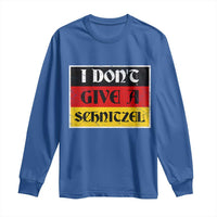 German Beer Drinking Long Sleeve Shirt I Don't Give A Schnitzel Oktoberfest - Wonder Print Shop