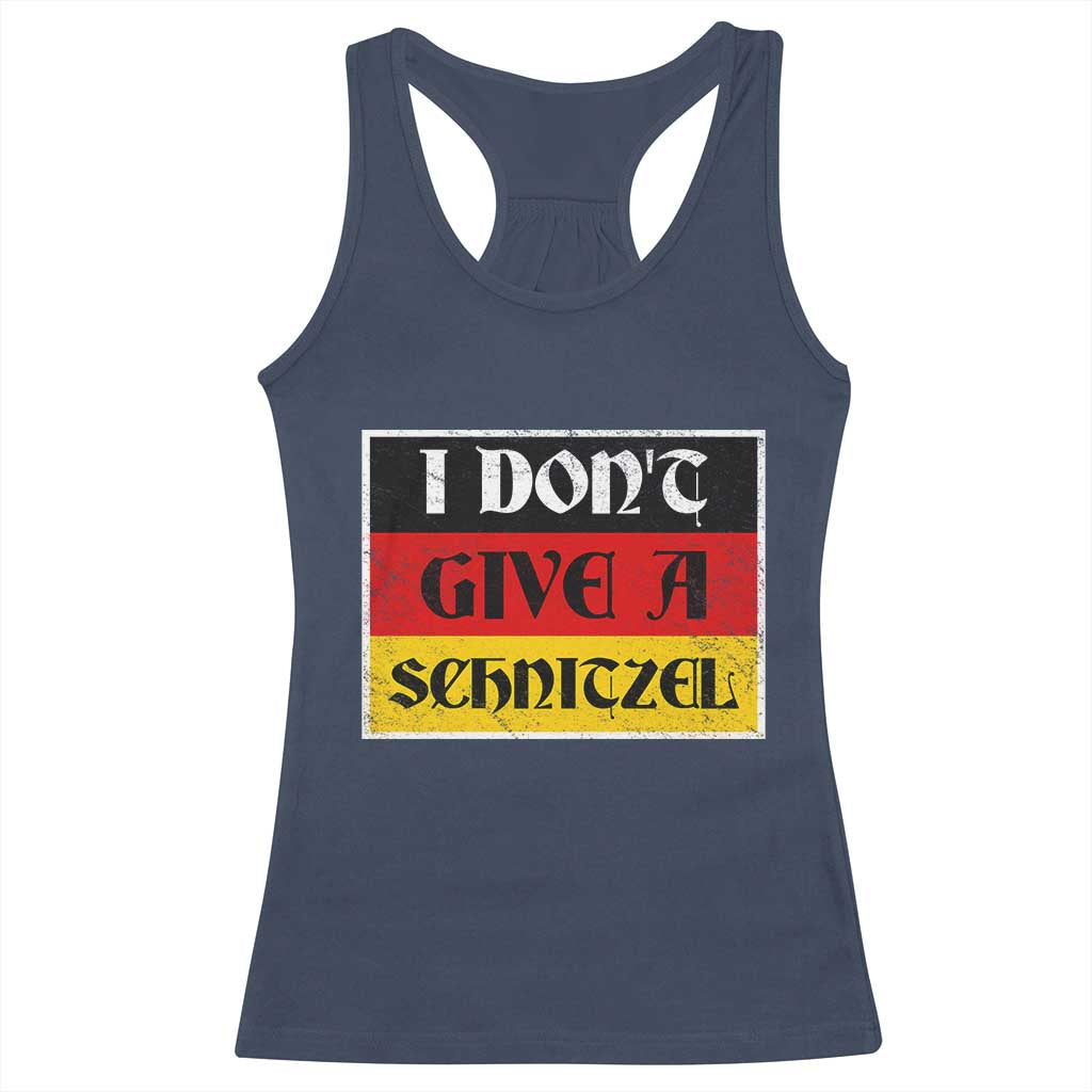German Beer Drinking Racerback Tank Top I Don't Give A Schnitzel Oktoberfest - Wonder Print Shop