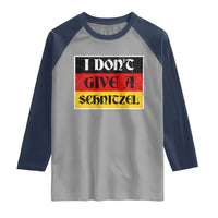 German Beer Drinking Raglan Shirt I Don't Give A Schnitzel Oktoberfest - Wonder Print Shop