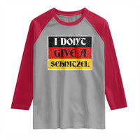 German Beer Drinking Raglan Shirt I Don't Give A Schnitzel Oktoberfest - Wonder Print Shop