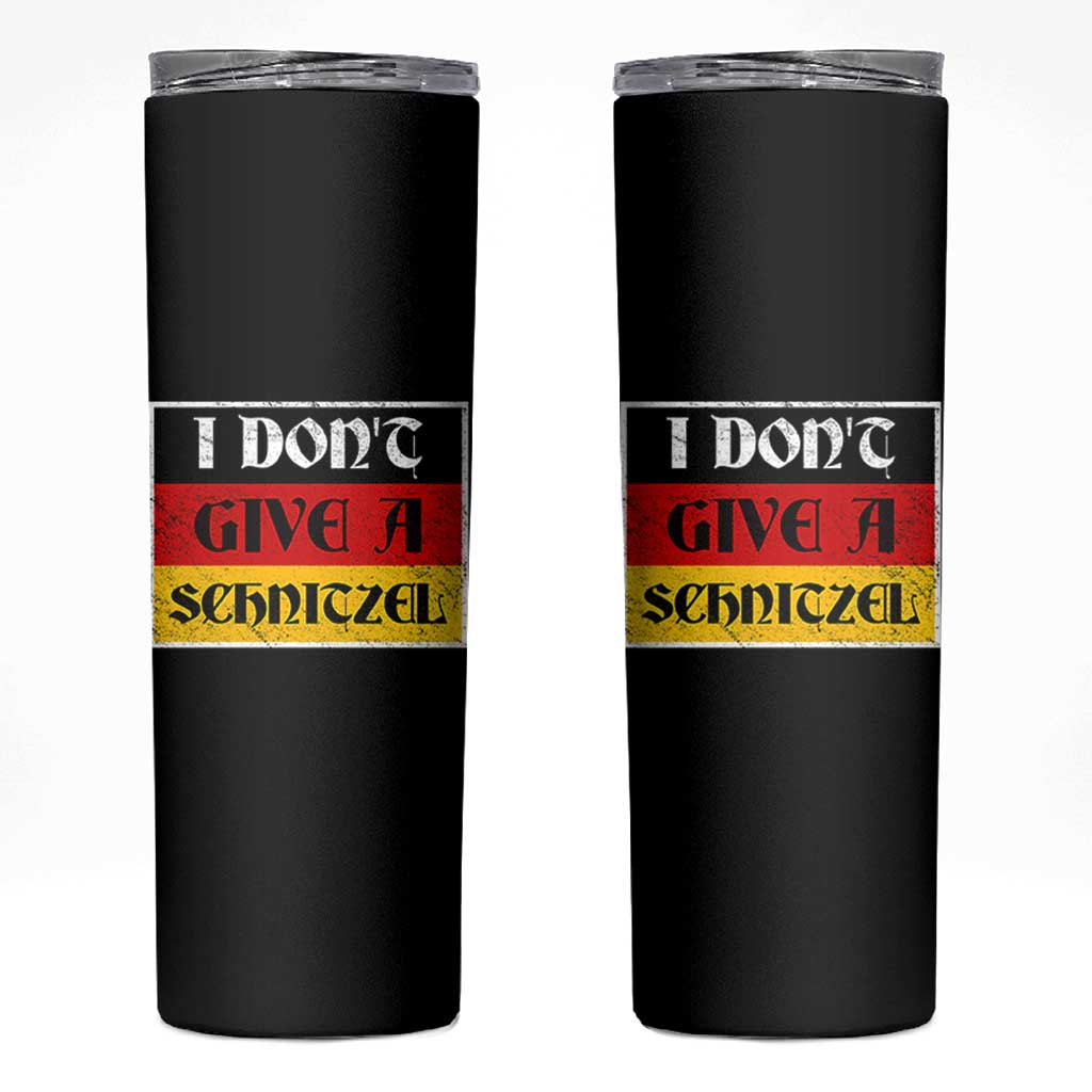 German Beer Drinking Skinny Tumbler I Don't Give A Schnitzel Oktoberfest - Wonder Print Shop
