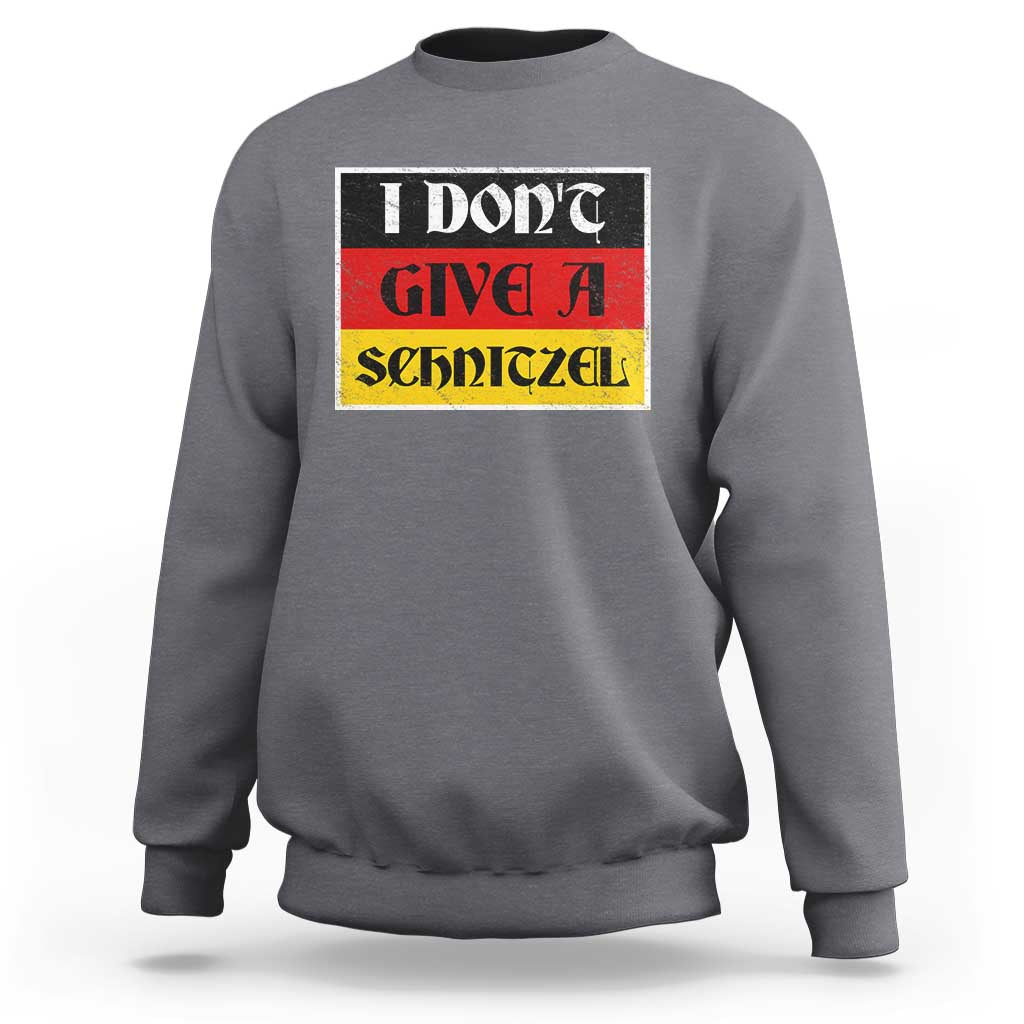 German Beer Drinking Sweatshirt I Don't Give A Schnitzel Oktoberfest - Wonder Print Shop