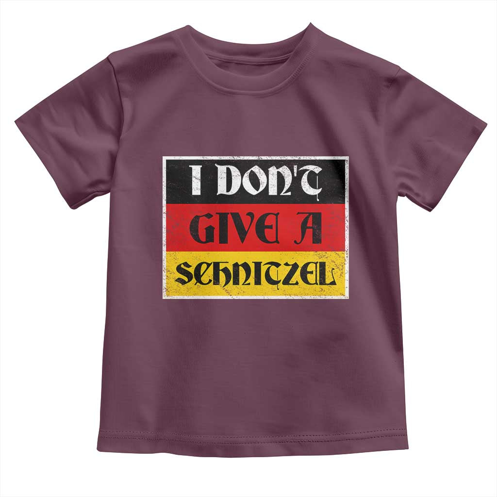 German Beer Drinking Toddler T Shirt I Don't Give A Schnitzel Oktoberfest - Wonder Print Shop