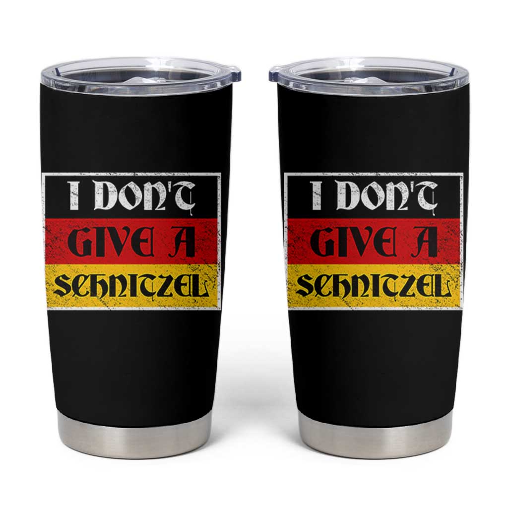 German Beer Drinking Tumbler Cup I Don't Give A Schnitzel Oktoberfest - Wonder Print Shop