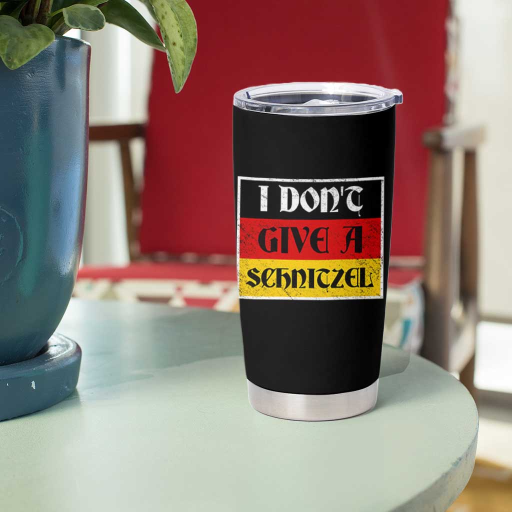 German Beer Drinking Tumbler Cup I Don't Give A Schnitzel Oktoberfest - Wonder Print Shop