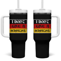 German Beer Drinking Tumbler With Handle I Don't Give A Schnitzel Oktoberfest - Wonder Print Shop