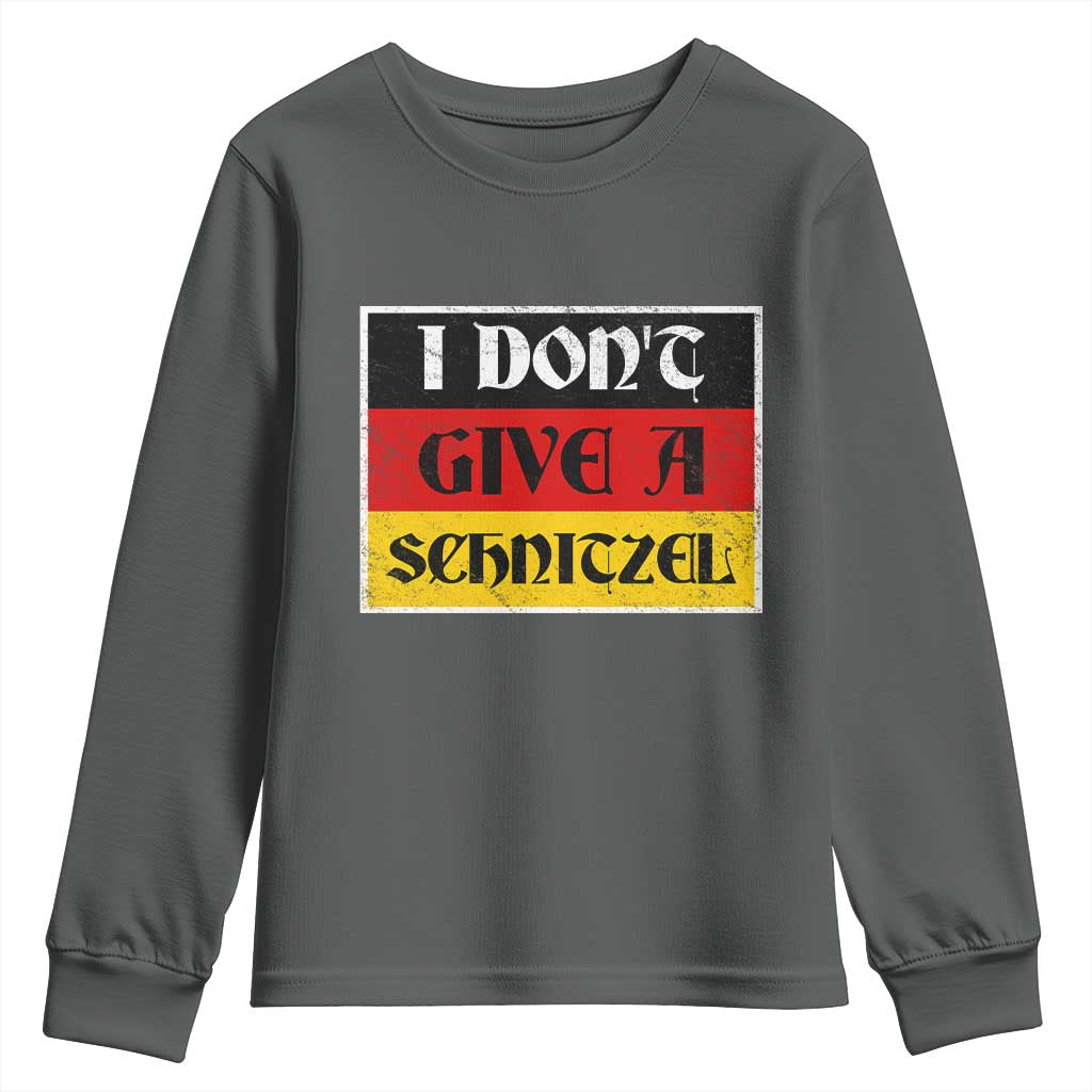 German Beer Drinking Youth Sweatshirt I Don't Give A Schnitzel Oktoberfest - Wonder Print Shop