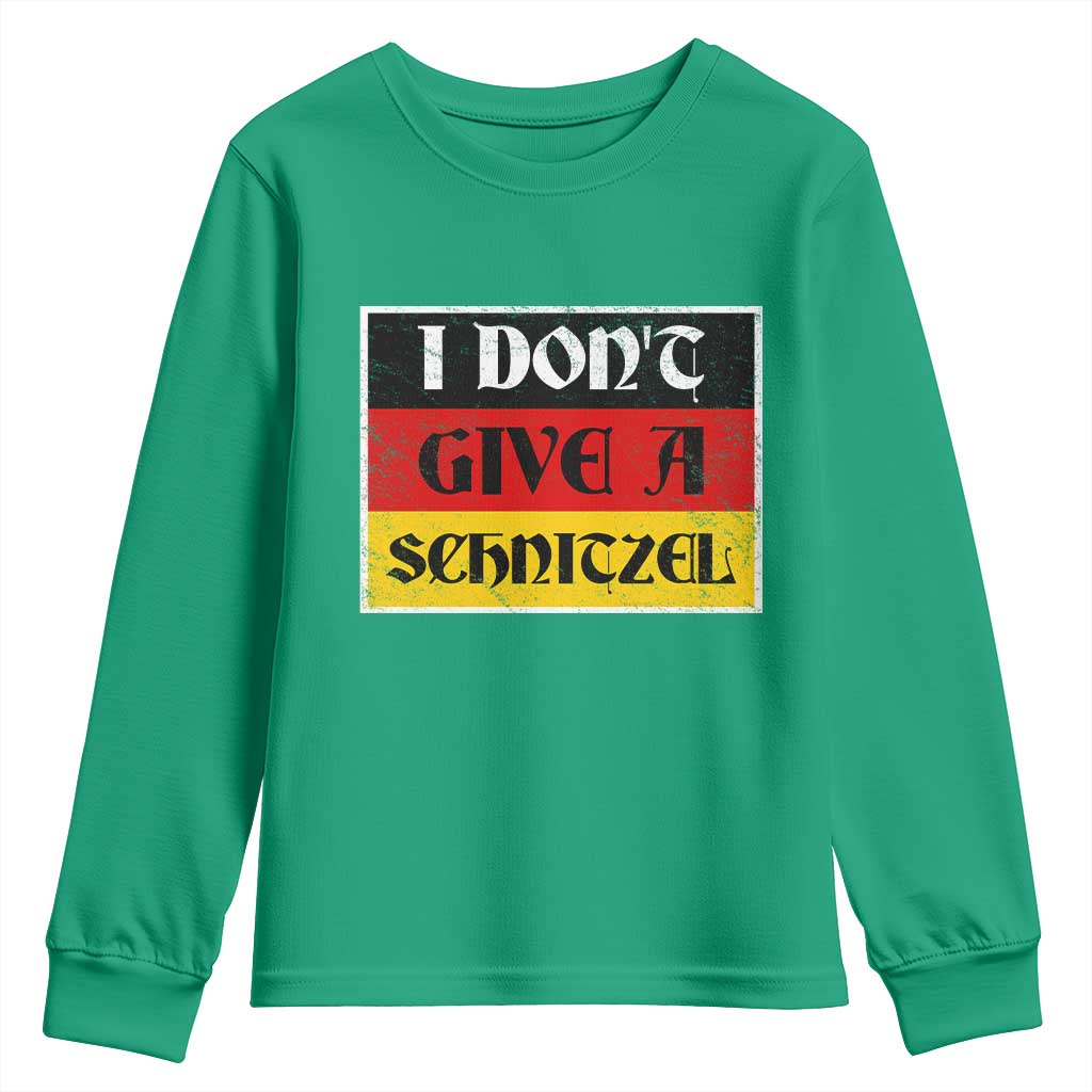 German Beer Drinking Youth Sweatshirt I Don't Give A Schnitzel Oktoberfest - Wonder Print Shop