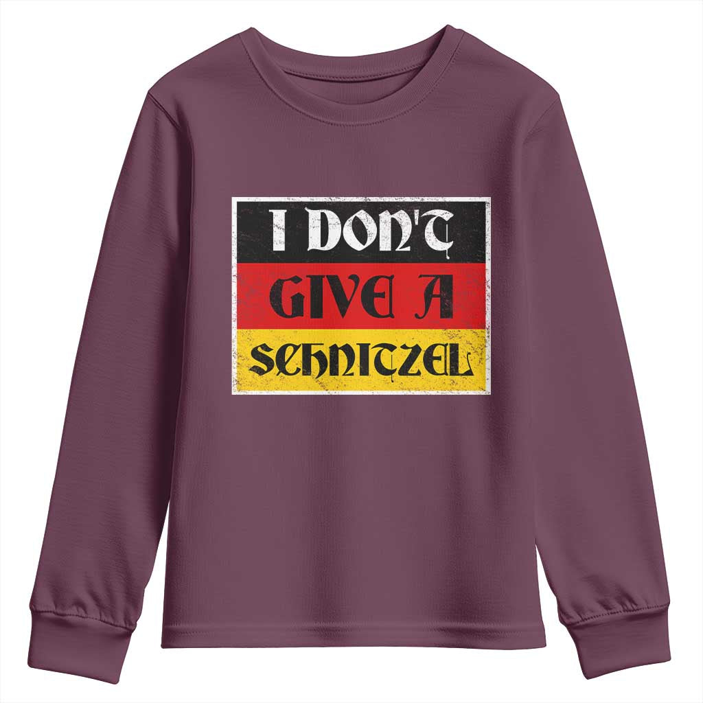 German Beer Drinking Youth Sweatshirt I Don't Give A Schnitzel Oktoberfest - Wonder Print Shop