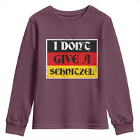 German Beer Drinking Youth Sweatshirt I Don't Give A Schnitzel Oktoberfest - Wonder Print Shop