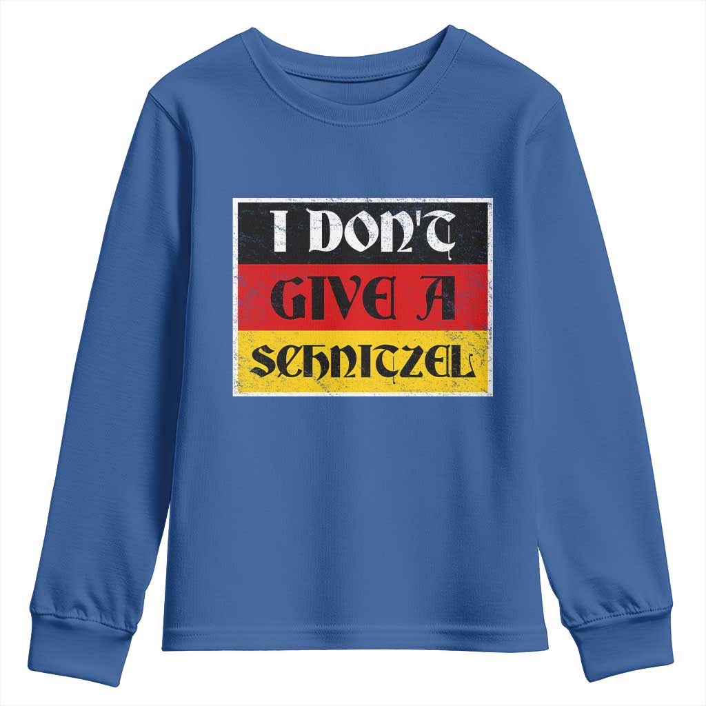 German Beer Drinking Youth Sweatshirt I Don't Give A Schnitzel Oktoberfest - Wonder Print Shop