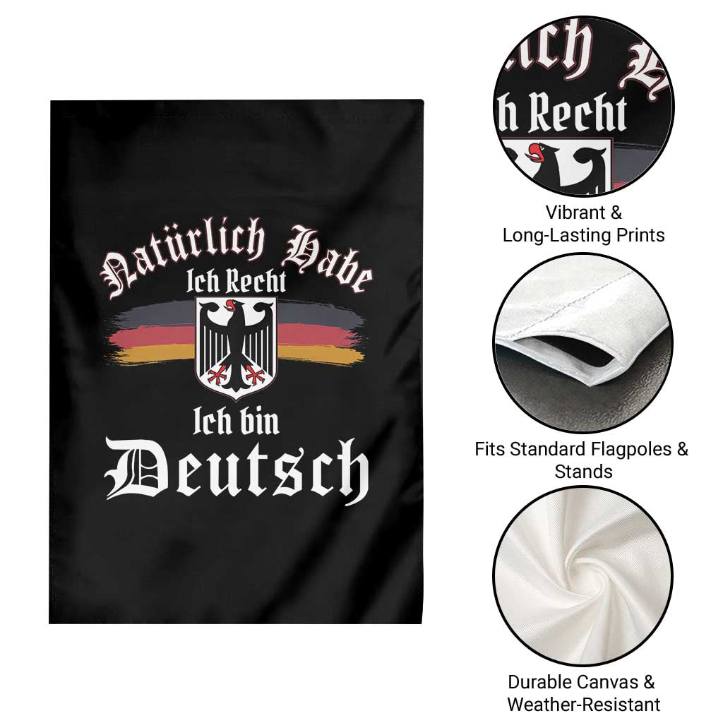 Proud Germany Garden Flag Naturlich Bate Ich Recht Ich Bin Deutsch - Wonder Print Shop