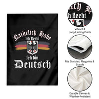 Proud Germany Garden Flag Naturlich Bate Ich Recht Ich Bin Deutsch - Wonder Print Shop