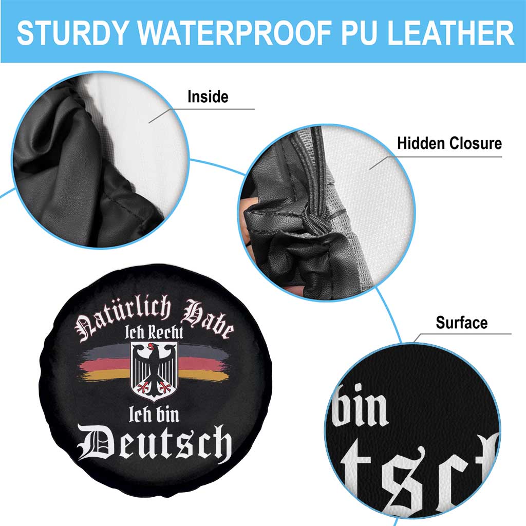 Proud Germany Spare Tire Cover Naturlich Bate Ich Recht Ich Bin Deutsch - Wonder Print Shop