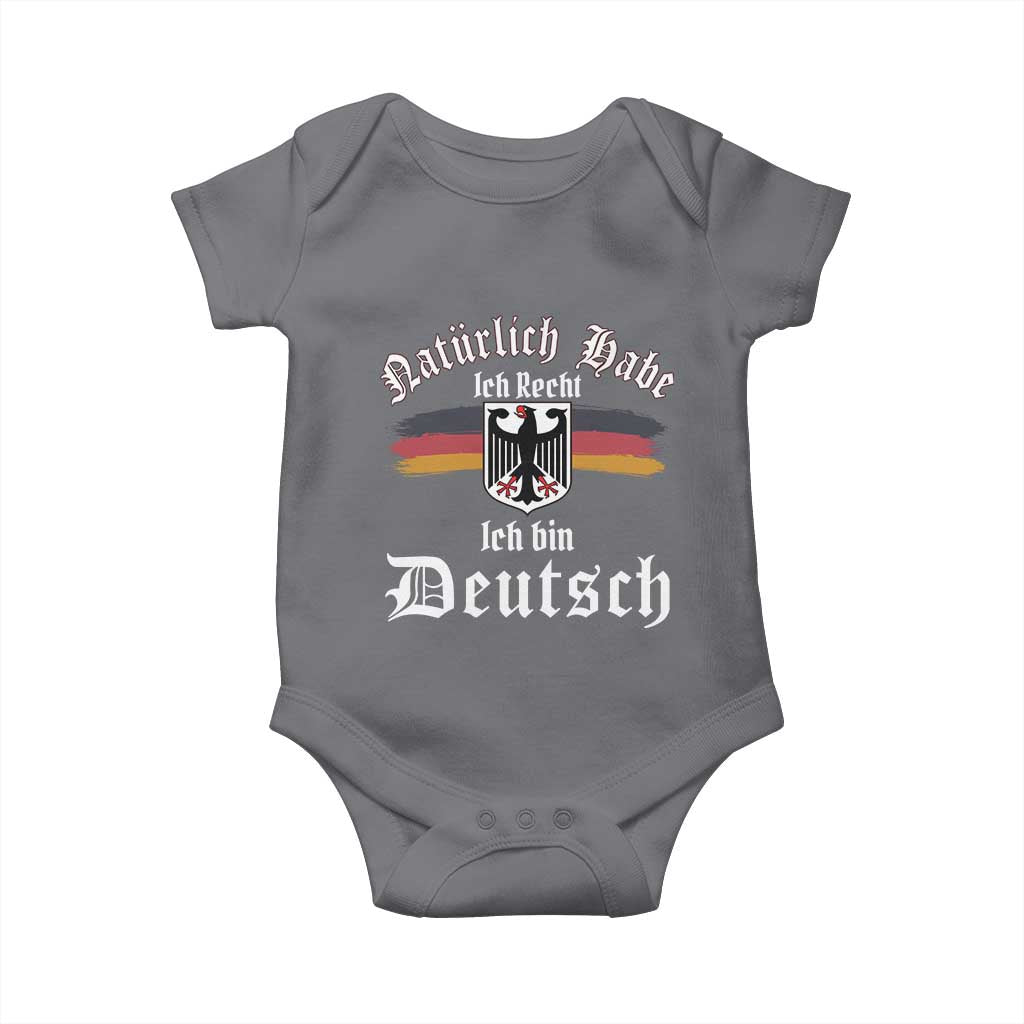 Proud Germany Baby Onesie Naturlich Bate Ich Recht Ich Bin Deutsch - Wonder Print Shop