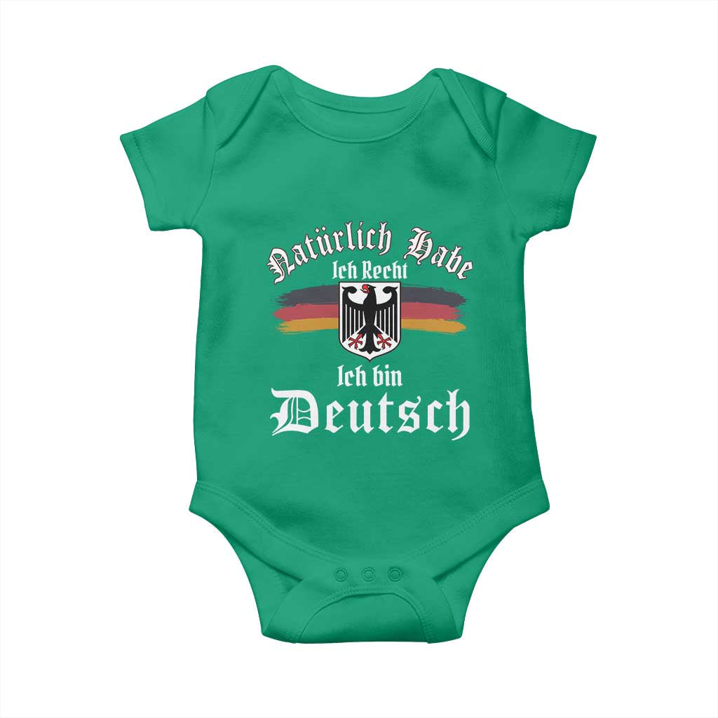Proud Germany Baby Onesie Naturlich Bate Ich Recht Ich Bin Deutsch - Wonder Print Shop