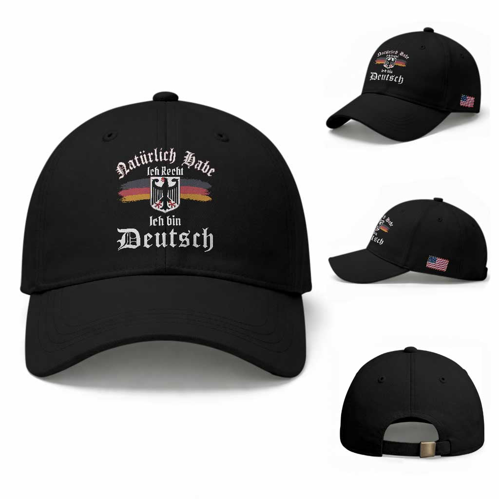Proud Germany Baseball Cap Naturlich Bate Ich Recht Ich Bin Deutsch