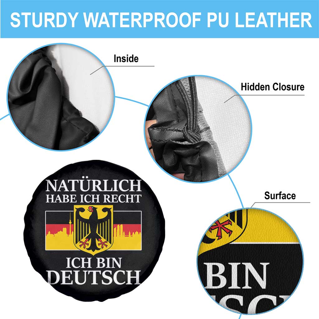 Proud Germany Spare Tire Cover Naturlich Habe Ich Recht Ich Bin Deutsch - Wonder Print Shop