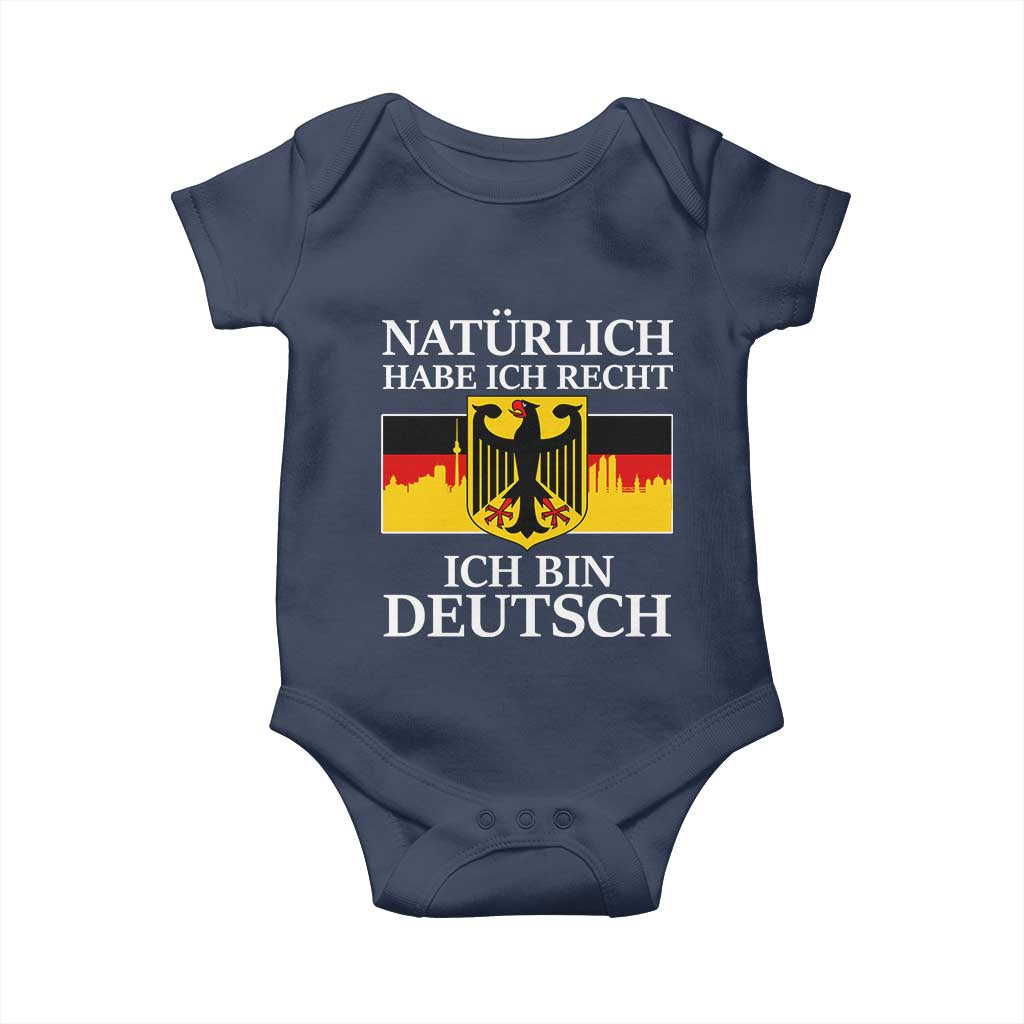 Proud Germany Baby Onesie Naturlich Habe Ich Recht Ich Bin Deutsch - Wonder Print Shop