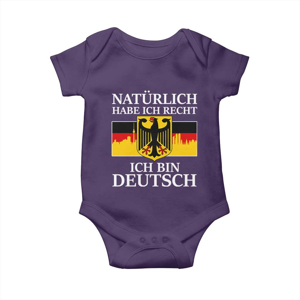 Proud Germany Baby Onesie Naturlich Habe Ich Recht Ich Bin Deutsch - Wonder Print Shop