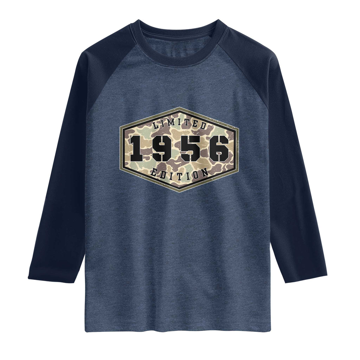 70th Birthday Hunting Raglan Shirt 1956 Limited Edition Vintage Camouflage Gifts For Turning 70