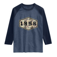 70th Birthday Hunting Raglan Shirt 1956 Limited Edition Vintage Camouflage Gifts For Turning 70