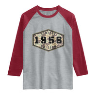 70th Birthday Hunting Raglan Shirt 1956 Limited Edition Vintage Camouflage Gifts For Turning 70