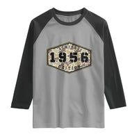 70th Birthday Hunting Raglan Shirt 1956 Limited Edition Vintage Camouflage Gifts For Turning 70