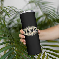 70th Birthday Hunting Skinny Tumbler 1956 Limited Edition Vintage Camouflage Gifts For Turning 70