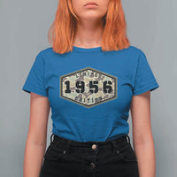 70th Birthday Hunting T Shirt For Women 1956 Limited Edition Vintage Camouflage Gifts For Turning 70