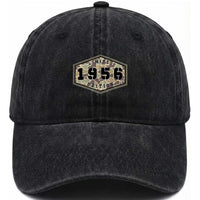 70th Birthday Hunting Washed Cotton Baseball Cap 1956 Limited Edition Vintage Camouflage Gifts For Turning 70