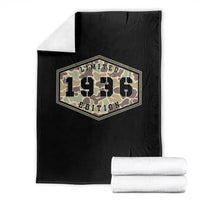 90th Birthday Hunting Throw Blanket 1936 Limited Edition Vintage Camouflage Gifts For Turning 90