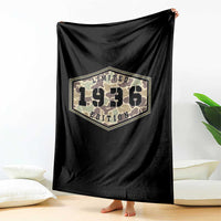 90th Birthday Hunting Throw Blanket 1936 Limited Edition Vintage Camouflage Gifts For Turning 90