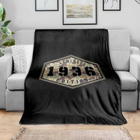 90th Birthday Hunting Throw Blanket 1936 Limited Edition Vintage Camouflage Gifts For Turning 90