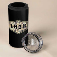 90th Birthday Hunting 4 in 1 Can Cooler Tumbler 1936 Limited Edition Vintage Camouflage Gifts For Turning 90