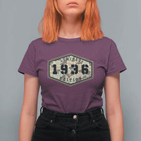 90th Birthday Hunting T Shirt For Women 1936 Limited Edition Vintage Camouflage Gifts For Turning 90