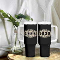 90th Birthday Hunting Tumbler With Handle 1936 Limited Edition Vintage Camouflage Gifts For Turning 90