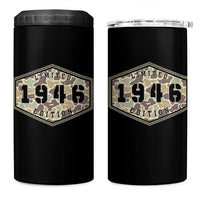 80th Birthday Hunting 4 in 1 Can Cooler Tumbler 1946 Limited Edition Vintage Camouflage Gifts For Turning 80