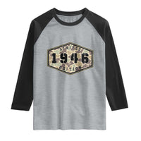 80th Birthday Hunting Raglan Shirt 1946 Limited Edition Vintage Camouflage Gifts For Turning 80