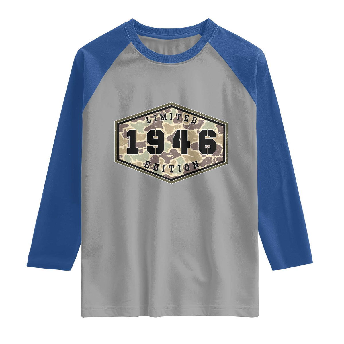 80th Birthday Hunting Raglan Shirt 1946 Limited Edition Vintage Camouflage Gifts For Turning 80