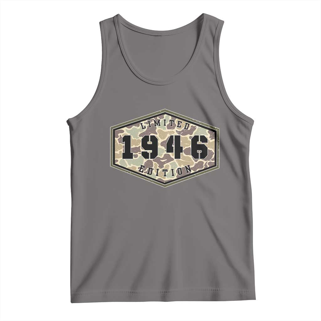 80th Birthday Hunting Tank Top 1946 Limited Edition Vintage Camouflage Gifts For Turning 80