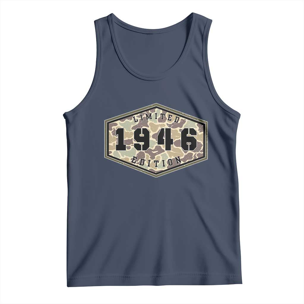 80th Birthday Hunting Tank Top 1946 Limited Edition Vintage Camouflage Gifts For Turning 80