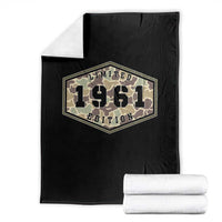 65th Birthday Hunting Throw Blanket 1961 Limited Edition Vintage Camouflage Gifts For Turning 65