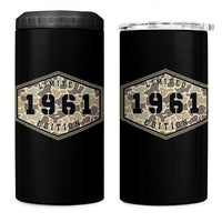 65th Birthday Hunting 4 in 1 Can Cooler Tumbler 1961 Limited Edition Vintage Camouflage Gifts For Turning 65