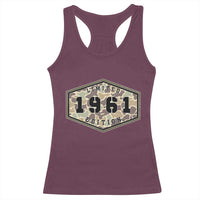 65th Birthday Hunting Racerback Tank Top 1961 Limited Edition Vintage Camouflage Gifts For Turning 65