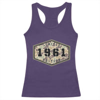 65th Birthday Hunting Racerback Tank Top 1961 Limited Edition Vintage Camouflage Gifts For Turning 65