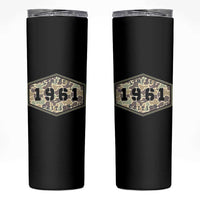 65th Birthday Hunting Skinny Tumbler 1961 Limited Edition Vintage Camouflage Gifts For Turning 65