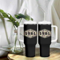 65th Birthday Hunting Tumbler With Handle 1961 Limited Edition Vintage Camouflage Gifts For Turning 65